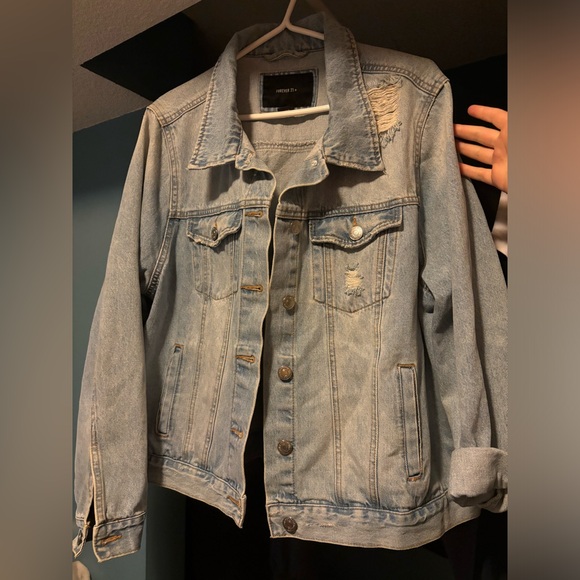 Forever 21 Jean jacket size xxxl worn once. - Picture 1 of 5